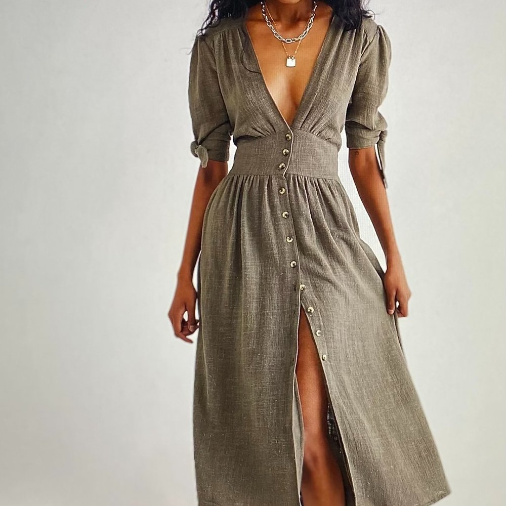 ****FREE PEOPLE****Love Of My Life Midi Dress. Size: L